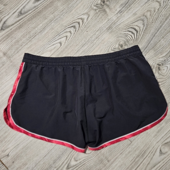 Under Armour Women's Black Shorts with Pink and Blue Trim - Picture 6 of 9